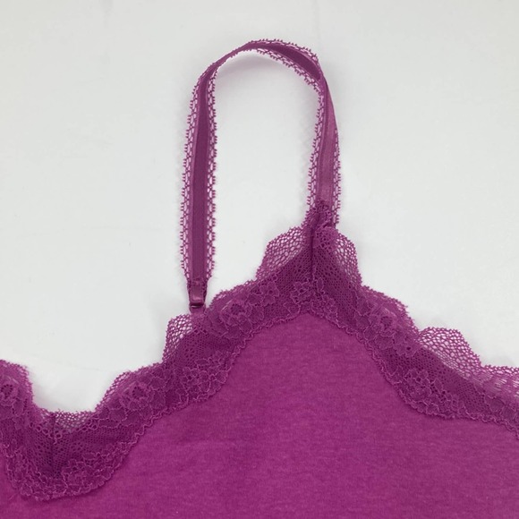 Old Navy Women's Purple Lace Trim Tank Top Size XL Cotton Blend - Picture 4 of 7